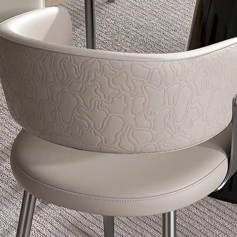 PU Leather kitchen Chair with Metal Legs