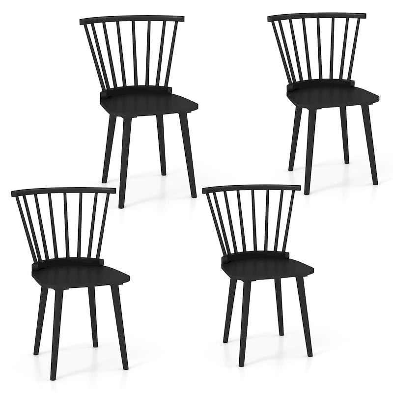 Windsor High-Back Wooden Kitchen Chair