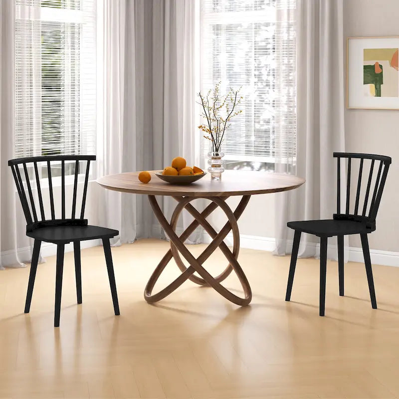 Windsor High-Back Wooden Kitchen Chair