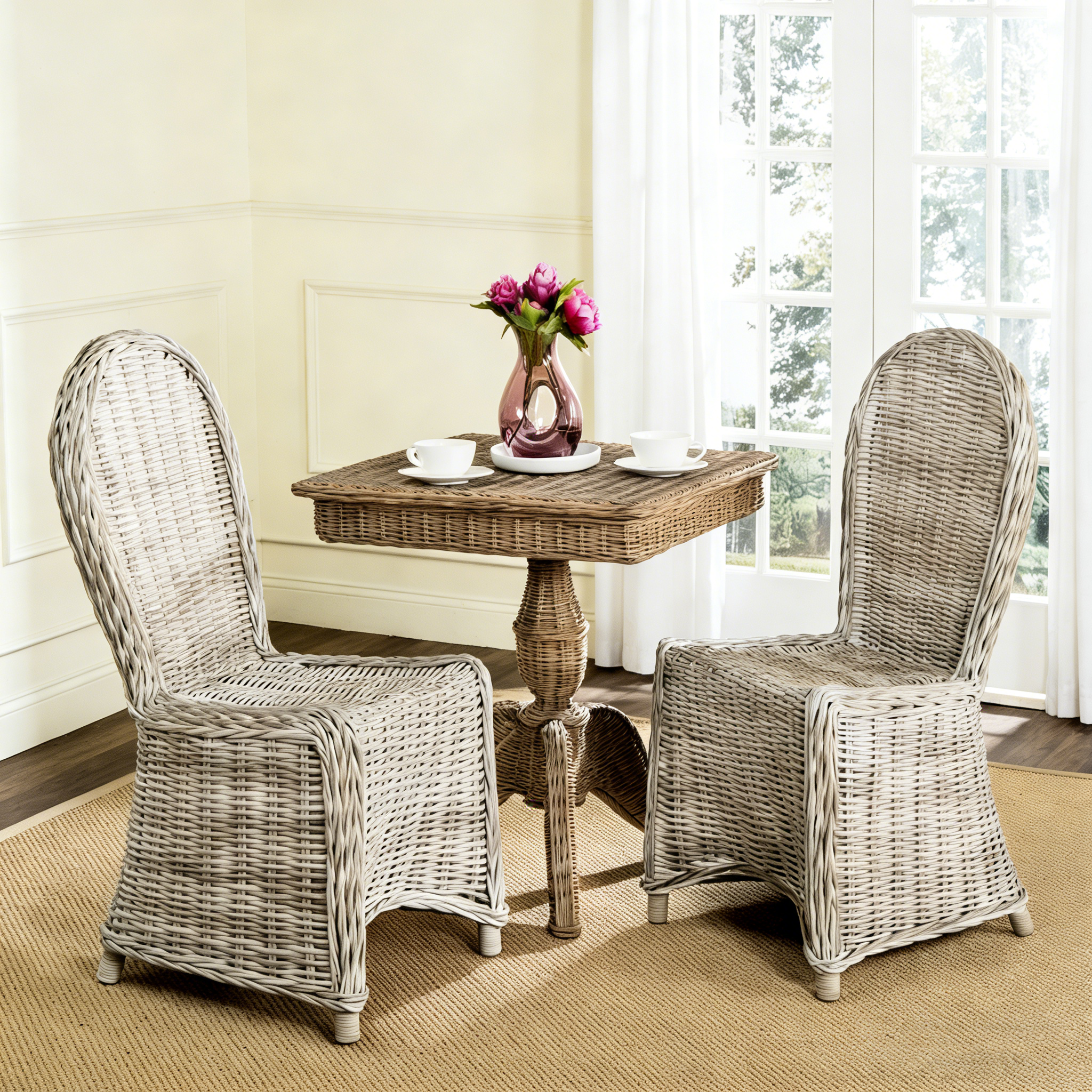 White Washed Dining Chairs (Two-Pack)