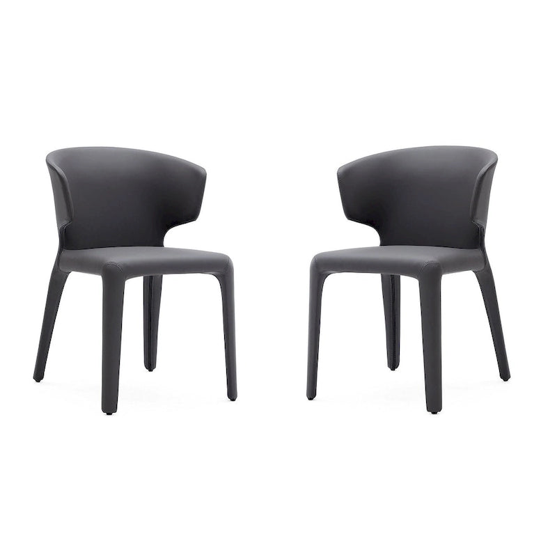 Conrad Cream Faux Leather Dining Chair (Set of 2)