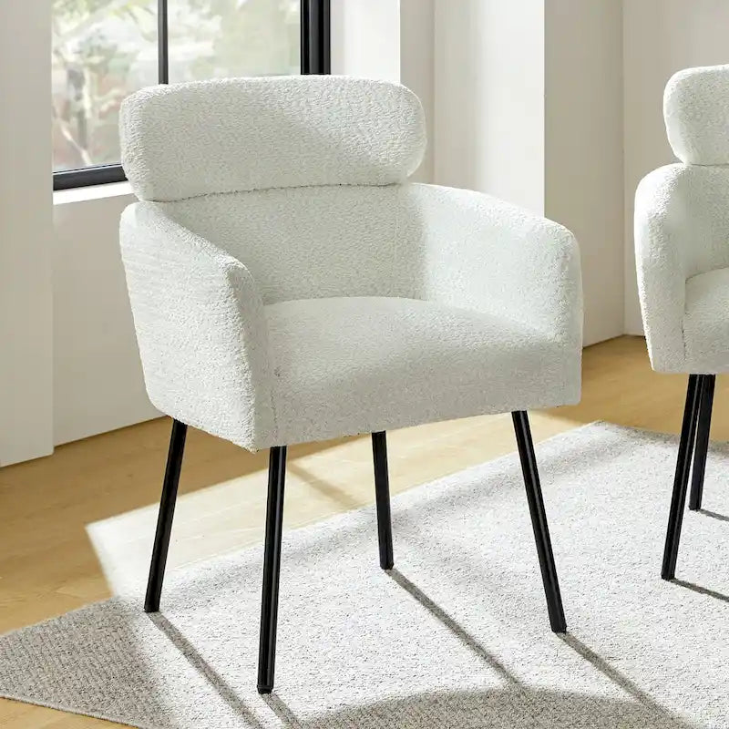 Modern Bouncy Fabric Dining Chairs With Adjustable Legs