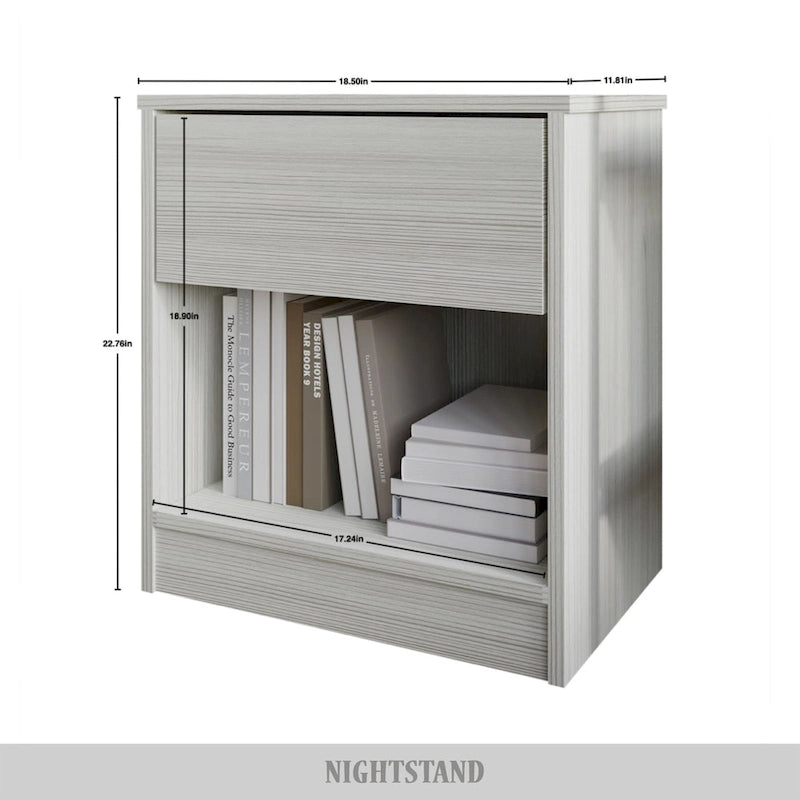 Simple Line Single Drawer Bedside Table